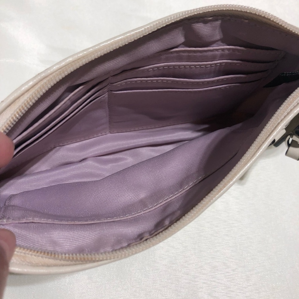 Coach Signature Canvas Wristlet with Purple & Teal Accents - Picture 4 of 5
